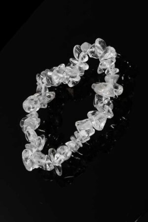 Bergkristal splitarmband,  17-18 cm