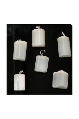 Seleniet XL edelsteen hanger, circa 2.5 cm