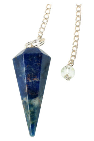 Sodaliet pendel, 3-5 cm, gefacetteerd 12-vlak