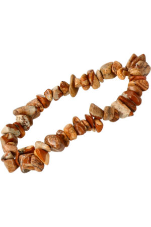 Landschap Jaspis splitarmband, 17-18 cm