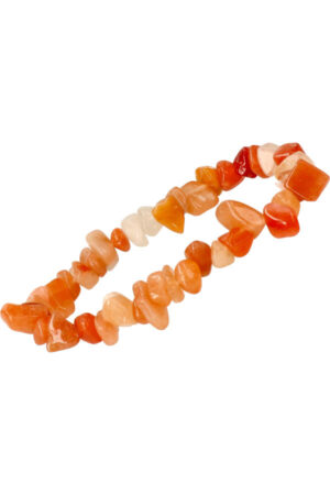 Oranje Aventurijn splitarmband, 17-18 cm