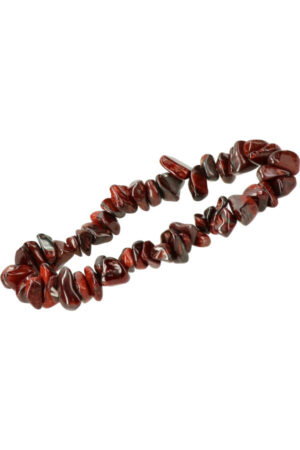 Rode Tijgeroog splitarmband, 17-18 cm