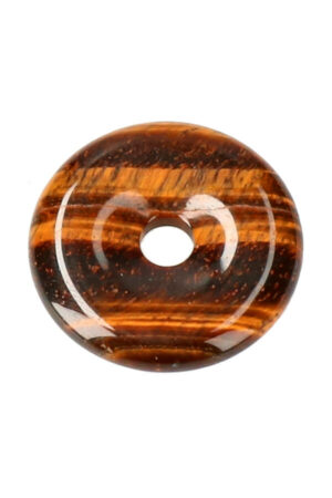 Tijgeroog donut hanger, 3 cm