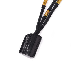 Zwarte Toermalijn ketting, 46-62 cm