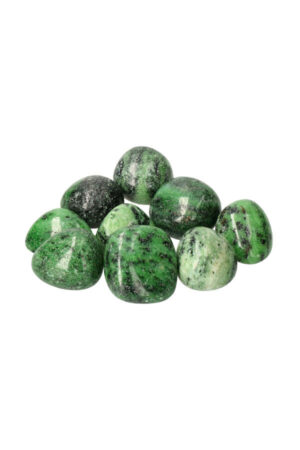 Zoisiet stenen, 1 steen of zakken van 100 gram tot 1 kilo, circa 2.5 tot 3.5 cm per steen