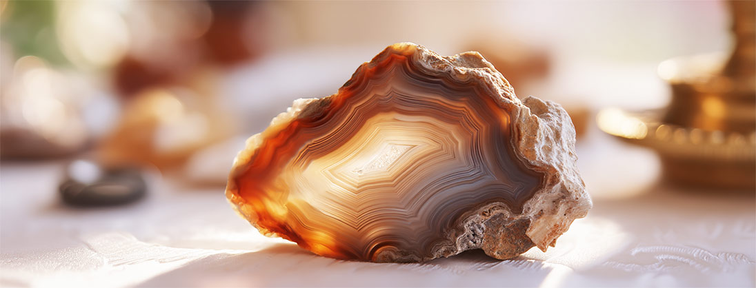 agaat slice edelsteen