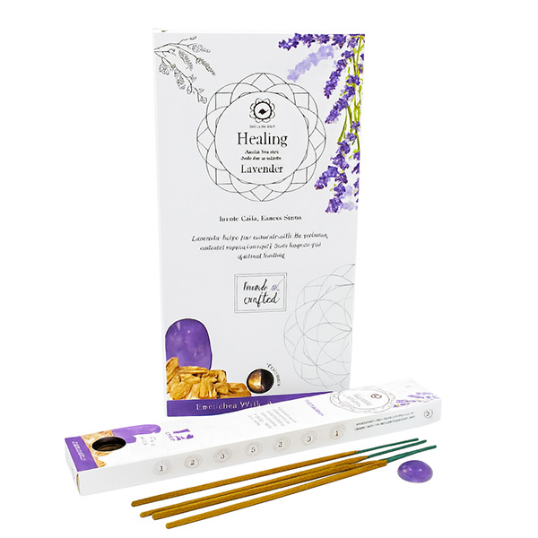 Green Tree Edelsteen wierook - Lavendel Healing - Inclusief Amethist steen 1 Green Tree Edelsteen wierook - Lavendel Healing - Inclusief Amethist steen