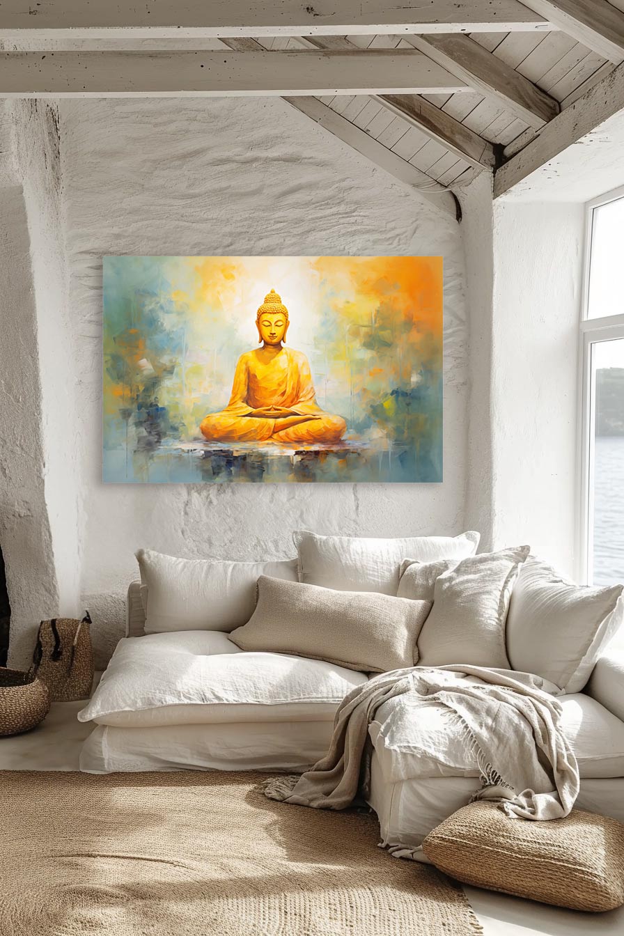 Glasschilderij 'Ziels Buddha' - Afbeelding 5