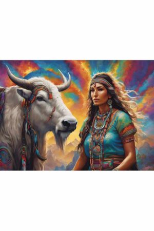 Kaart 'the White Buffalo', 14.8 x 10.5 cm