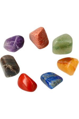 Chakra stenen set, 7 trommelstenen