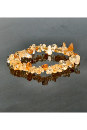 Citrien splitarmband,  17-18 cm