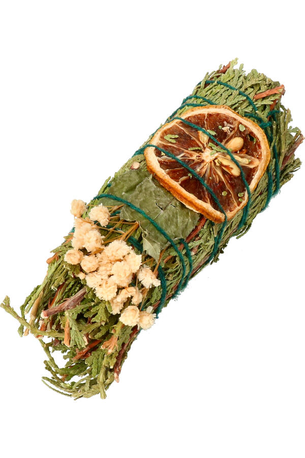 Huisreiniging pakket, Aborvitae en Sinaasappel smudge, Palo Santo en een Abalone schelp - Afbeelding 3