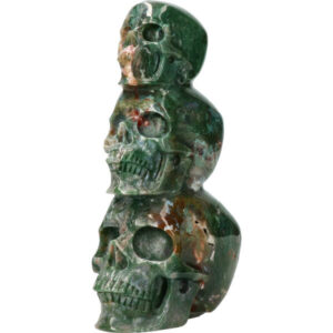 Mosagaat Totem kristallen schedels, 22 cm, 2.5 kg