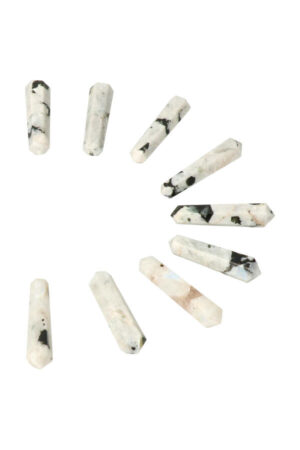 Regenboog maansteen dubbelpunten, 4-5 cm, ideaal voor een grid