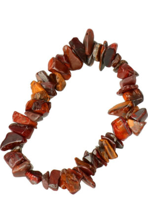 Tijgeroog duo splitarmband (Tijgeroog en Rode Tijgeroog), 17-18 cm