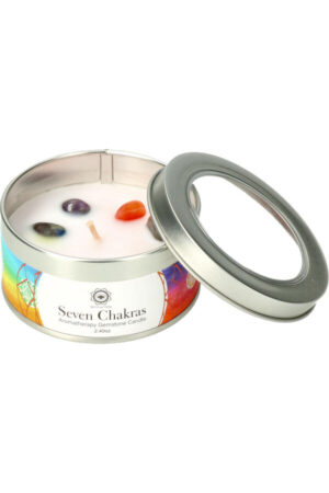 Geurkaarsje Green Tree, Seven Chakra's Nag Champa 70g
