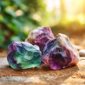 Fluoriet ruwe steen, 3-5 cm