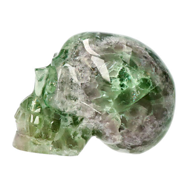 Fluoriet kristallen schedel, 10.2 cm, 897 gram Fluoriet kristallen schedel, 10.2 cm, 897 gram