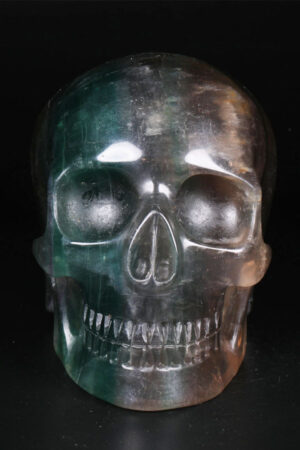 Fluoriet 'Mitchell Hedges' realistische kristallen schedel, 12.5 cm, 1.36 kg