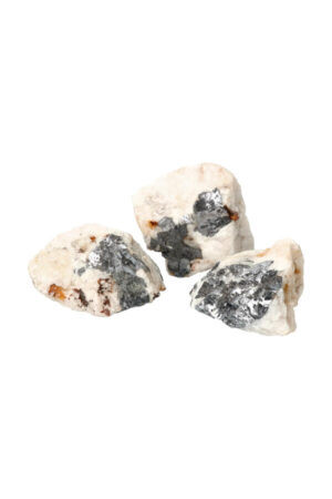 Galeniet op kwarts ruw, diverse gewichten, Mibladen, Marokko