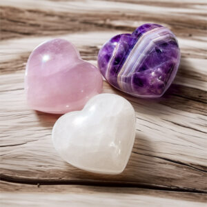 Gouden driehoek harten (gebold), 3 cm