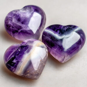 Amethist hart (gebold), 3 cm