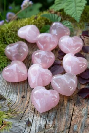 Rozenkwarts hart (gebold), 3 cm