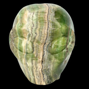 Afghaanse Jade starchild Alien kristallen schedel, 9.5 cm, 1.2 kg