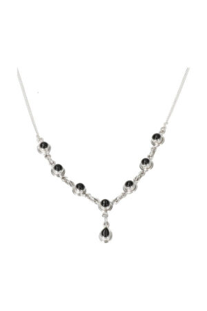 Onyx zilveren ketting, 925 sterling