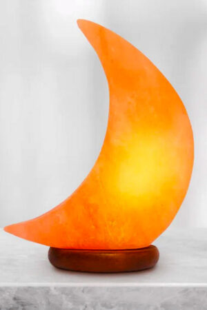 Maan Zoutlamp oranje, circa 22 cm, 2 kg