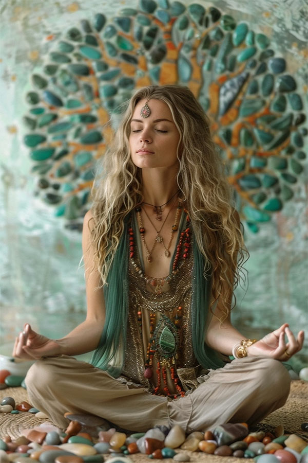 ervaring van Hannah met edelsteen meditatie van tripliet en mosagaat