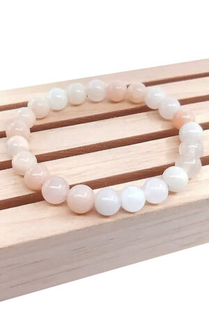 Roze Aventurijn Armband, 8 mm, edelsteen kralen, 19 cm