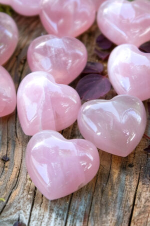 Rozenkwarts hart (gebold), 4 cm (40 mm)