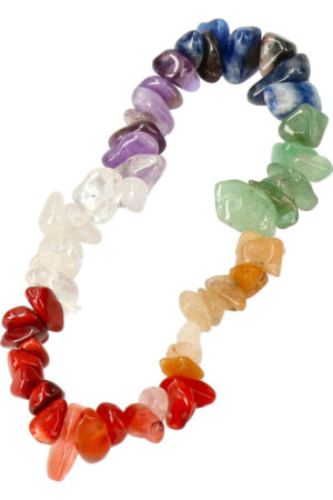 7 Chakra splitarmband, 17-19 cm