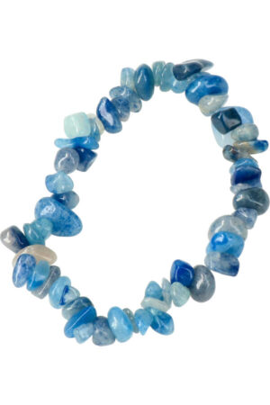 Blauwe Aventurijn splitarmband, 17-19 cm