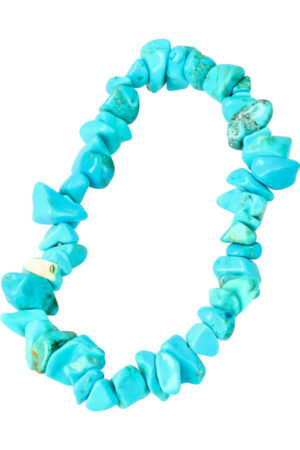 Blauwe Howliet splitarmband, 17-19 cm