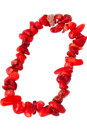 Rode Koraal splitarmband, 17-19 cm