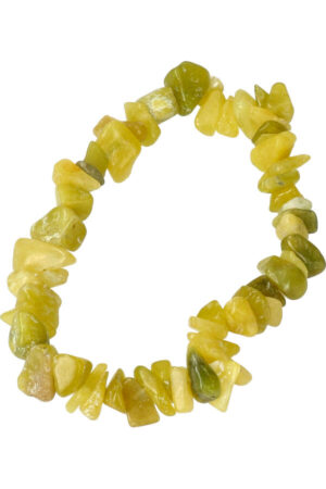 Olijf Jade Jade splitarmband, 17-19 cm