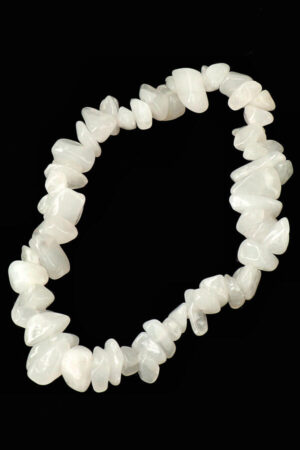 Witte Jade splitarmband, 17-19 cm