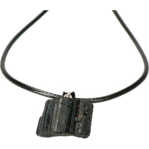 ruwe toermalijn ketting waskoord