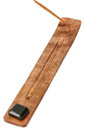 Wierook plankje, 25 cm, met Zwarte Toermalijn ca. 3 cm