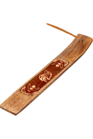 Wierookhouder van Mangohout "Wolf", 25 cm