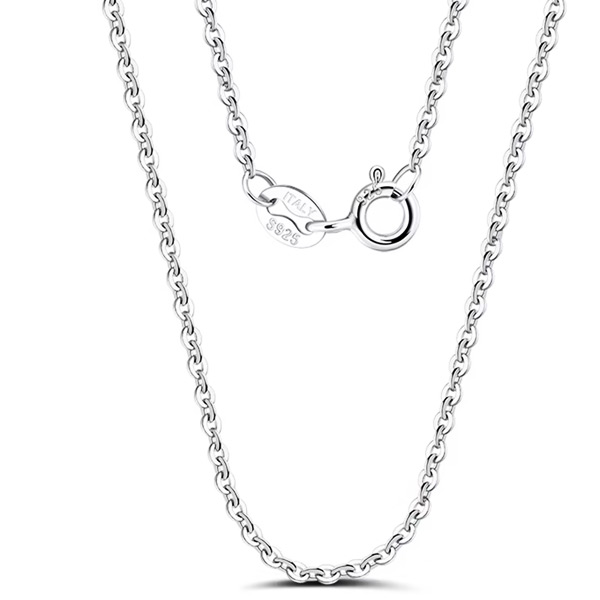 925 sterling zilveren schakel ketting 1 mm