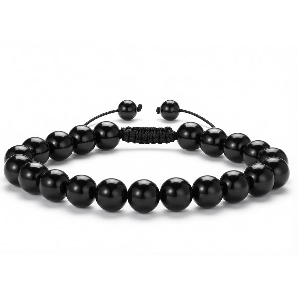 Verstelbare Zwarte Toermalijn Armband 8 mm 1 Verstelbare Zwarte Toermalijn Armband 8 mm